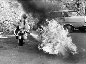 Fires Prints: 18 year old waitress Ann Black put out pans of burning oil with water