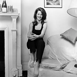 19-year-old actress Charlotte Rampling pictured in her Chelsea flat. 6th December 1965