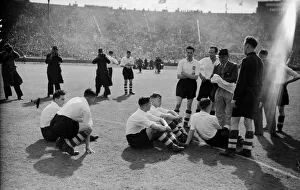 00208 Prints: 1938 FA Cup Final between Hudderfield Town and Preston North End football clubs