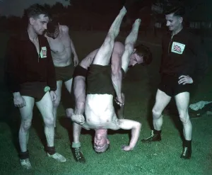 Og2012 Prints: 1948 London Olympics in Colour The Great Britain wrestling team seen here
