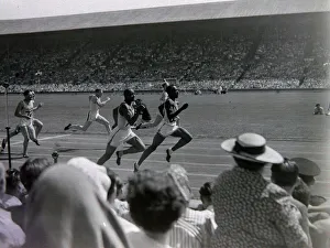 00173 Prints: 1948 Olympic Games Harrison wins the 100 metre sprint final during the 1948 London