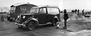 Vintage Prints: 1953 Austin FX3 Funera Hearse owned by John Campbell aged 24 from hartlepool