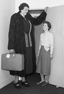 Size Collection: 1954 Tallest woman in the world Katja Van Dyk, 8 foot 4 and a half inch tall