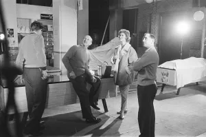 1960 Film Peeping Tom, behind the scenes filming at Pinewood Studios, Buckinghamshire