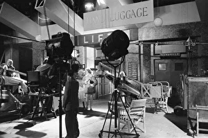 1960 Film Peeping Tom, behind the scenes filming at Pinewood Studios, Buckinghamshire