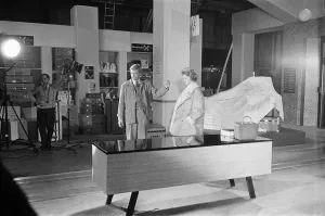 1960 Film Peeping Tom, behind the scenes filming at Pinewood Studios, Buckinghamshire