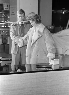 1960 Film Peeping Tom, behind the scenes filming at Pinewood Studios, Buckinghamshire