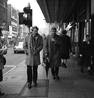 1960 mens fashion - Robert Stigwood and Stephen Komlosy. 14th December 1960