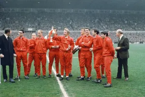 00980 Prints: The 1966-67 season was Manchester Uniteds 65th season in the Football League