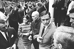 1966 World Cup Prints: The 1966 England World Cup team visit Pinewood Studios and spend time on the set of