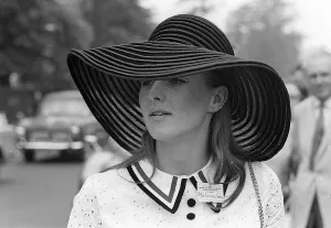 00047 Prints: 1968 Clothing Ascot Racing Fashion Woman Wearing white dress