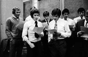 The 1970 England World Cup squad singing the team song called Back Home L-R