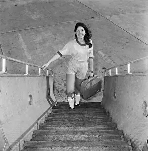 Images Dated 6th June 1970: 1970 World Cup Finals in Mexico. Nineteen year old Michelle Tawil wearing