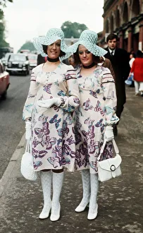 Twins Prints: 1971 Clothing Ascot Fashion Hats and Dresses Miss Fay Barlow 24