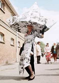 1971 Clothing Ascot Fashion Hats and Dresses Mrs Ronald Shilling in a newspaper