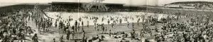 Holidaymaker Prints: 1975 crowds at the pool, know as Tropicana at Weston-super-Mare