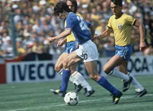 1982 World Cup Second Round Group C match in Barcelona, Spain. Italy 3 v Brazil 2
