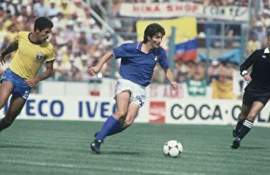 1982 World Cup Second Round Group C match in Barcelona, Spain. Italy 3 v Brazil 2