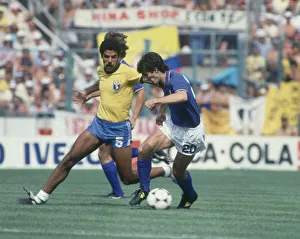 1982 World Cup Second Round Group C match in Barcelona, Spain. Italy 3 v Brazil 2