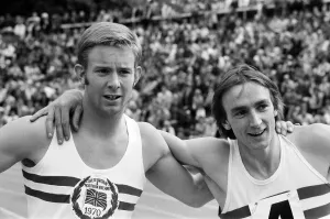 00743 Prints: After the 200 metre race at the 1971 International Athletics at Crystal Palace