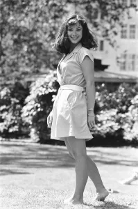 21 year old Nicola Bryant seen here being introduced to the press as Doctor Who