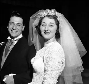 Stylish Prints: 21 year old Yvonne Napier with her new husband Arnold Phelops after their wedding in