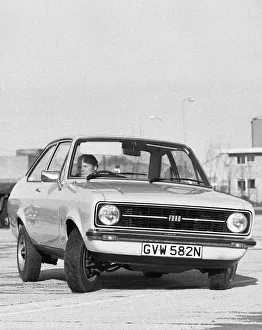Escort Prints: 21st January 1975: The new Ford Escort 1100 seen here being demonstrated at the Ford