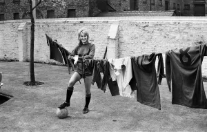 01497 Prints: 22-year-old Karen Adamson, the new mascot for Leigh Borough Football Club