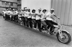 T Shirts Prints: 24 seater bike ridden by Debenhams Crew to promote British Week in their stores