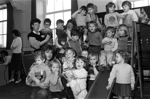 Playgroup Prints: Some of the 25 children who took part in a sponsored obstacle race organised by Parkwood