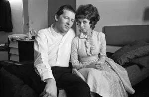 01320 Prints: 26-year-old Jerry Lee Lewis with his third wife, 17-year-old Myra