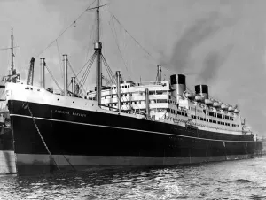 00093 Prints: The 27, 000 tons motor liner ship the Dominion Monarch built at a Wallsend shipyard