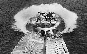 01504 Prints: After 27 years of gallant service, the William Gammon lifeboat plunged down its slipway