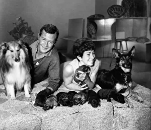 00049 Prints: 28yr. Old Valerie Singleton and Christopher Trace presenters of Blue Peter