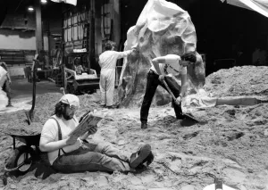 Sand Prints: 30 tons of Southport sand is spread across the stage of the Liverpool Playhouse to create