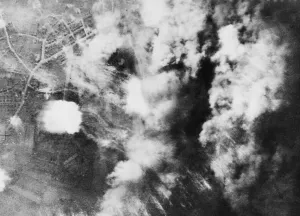 Over 3000 tons of high explosives and incendiary bombs were dropped on the industrial