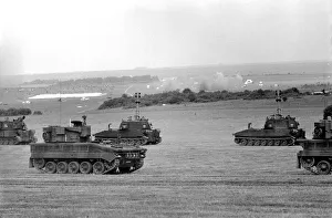 Parachute Prints: 50 years of Gunnery Anniversary: A rehearsal for the tanks with a round which hits