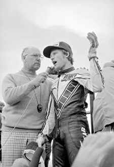 Images Dated 7th August 1978: 500cc British Grand Prix Motorcycle race at Silverstone Kenny Roberts celebrates