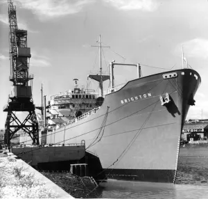 00094 Prints: The 6, 400 ton motor ship Brighton built by Short Brothers on the River Wear, Sunderland