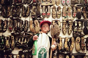 Spray Prints: 6th Norton Scout group get stuck in cleaning the bath at Ayresome Park. 20th April 1995