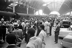 00420 Prints: 700 West Indian immigrants arrive at Paddington Station, London