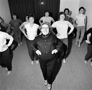77-year-old Mrs Alice Baker taking her keep Fit