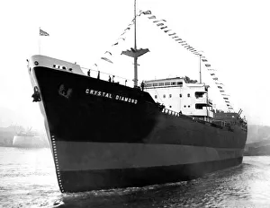 00094 Prints: The 9, 820 motor vessel Crystal Diamond after her launch from Hawthorn Leslies yard