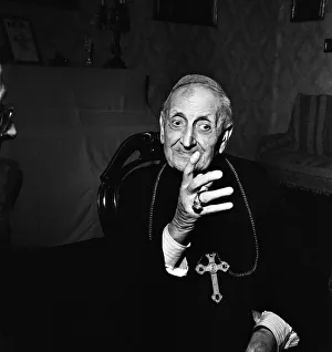 Hand Prints: The 99 year old Italian Archbishop Alfonso Carinci at the opening of the first session of