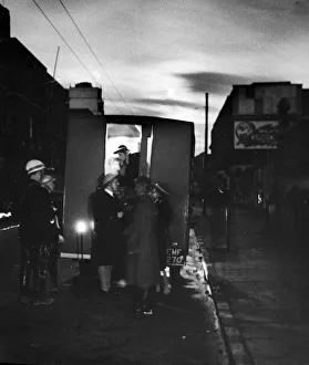A. F. F. C W. Greene at control point outside the Royal Free Hospital, hit by flying bomb