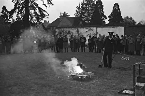 Gas Masks Prints: A. R. P. demonstration at Esher