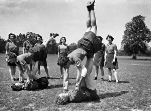 A. T. S. girls on a course of physical training are so full of pep that they find new deeds