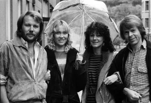 1974 Prints: Abba Swedish Pop band April 1974 Abba in the studio 29 / 4 / 1974