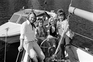 Images Dated 29th April 1974: Abba Swedish Pop band April 1974 On a boat