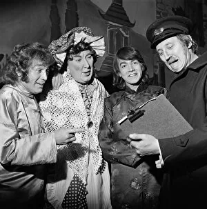 Images Dated 1st December 1973: ABC Stockton panto. Stockton, County Durham. Pictured with other cast members is actor